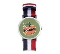 Impeach The Peach Sport Watch for Men Women Nylon Strap Wrist Watch Analog Quartz Watch