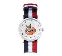 Impeach The Peach Sport Watch for Men Women Nylon Strap Wrist Watch Analog Quartz Watch