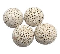 9001 Pk4 Large Sola Balls - Big chewable Bird Foot Toys, Handmade from Natural air Dried sola Wood Pieces, Lightweight, Easy for Pets to chew and Shred, Stick Treats Inside, Break Apart by Hand,