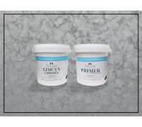 Impera Italia Gimcyn Chroma - Textured, Aluminium Based, Metallic Effect Wall Paint Bundle. Includes 1kg of Paint and 0.5L of Primer - Covers 5SQM - In Colour CHROMITE.
