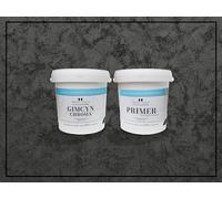 Impera Italia Gimcyn Chroma - Textured, Aluminium Based, Metallic Effect Wall Paint Bundle. Includes 1kg of Paint and 0.5L of Primer - Covers 5SQM - In Colour BLACK ONYX.