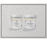 Impera Italia Gimcyn Luxury - Textured, Metallic Effect, Iridescent Wall Paint Bundle. Includes 1kg of Paint and 0.5L of Primer - Covers 5SQM - In Colour PEARL WHITE.