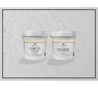 Impera Italia Gimcyn Luxury- Textured, Metallic, Iridescent Wall Paint Bundle. Includes Paint And Primer - Covers 5Sqm - In Colour Pearl White