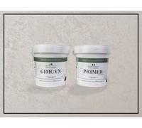 Impera Italia Gimcyn - Textured, Metallic Effect, Bespoke Decorative Wall Paint Bundle. Includes 1kg of Paint and 0.5L of Primer - Covers 5SQM - In Colour CRYSTAL.