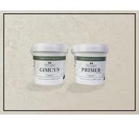 Impera Italia Gimcyn - Textured, Metallic Effect, Bespoke Decorative Wall Paint Bundle. Includes 1kg of Paint and 0.5L of Primer - Covers 5SQM - In Colour WHITE AGATE.