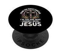 Imperfect Christian Jesus Love Religious Faith Cross PopSockets Adhesive PopGrip