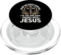 Imperfect Christian Jesus Love Religious Faith Cross PopSockets PopGrip for MagSafe