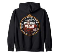 Imperfect Vegan Funny Meat Lover Design Zip Hoodie
