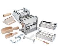 Imperia 9-Piece Pasta Making Kit Perfect for Homemade Tagliatelle Lasagne Ravioli Gift Set in Silver Imperia Silver