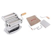 Imperia IPasta Ruvida Classic Line. Rough Pasta Machine. 100% Made in Italy. Fresh pasta machine in stainless steel. Roller creates a rough texture for Lasagne, Pappardelle, Fettuccine.