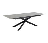 imperia large ceramic extending dining table in grey anista