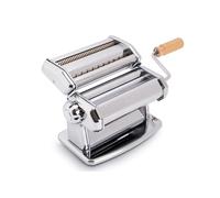 Imperia New IPASTA Pasta Machine 100% Made in Italy Fresh Steel Pasta Machine Manual Dough Scraper with Crank Creates a Sheet for Lasagne, Tagliolini, Fettuccine, Chromed