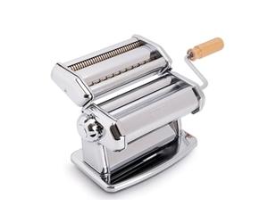 Imperia New IPASTA Pasta Machine 100% Made in Italy Fresh Steel Pasta Machine Manual Dough Scraper with Crank Creates a Sheet for Lasagne, Tagliolini, Fettuccine, Chromed