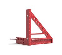 (Imperial) 5-Inch Red Woodworking Scribing Rule - 3-in-1 Compact Tool, Lightweight, Metric/Imperial, Ideal for Woodworking Enthusiasts
