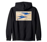 Imperial Airways Vintage Air Mail Label - Art Deco Planes Zip Hoodie