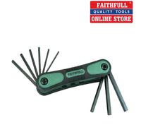 IMPERIAL ALLEN KEY SET OF 9 FOLDING HEXAGON WRENCHES 5/64-1/4" , FAITHFULL SF9AF