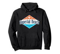 Imperial Beach California Beach Flag Surf CA Vintage Pullover Hoodie