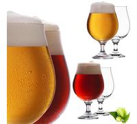 Imperial Beer Cups 500 ml (max. 650 ml) Set of 6 Beer Glasses Made of Crystalline Glass 0.5 L Beer Tulips Dishwasher Safe