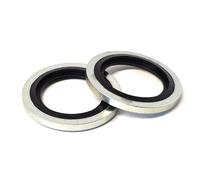 Imperial BSP Bonded Dowty Washers - Dowty Seals with Nitrile Rubber - Various Sizes in Packs of 10, 25 or 50 (1", 25)