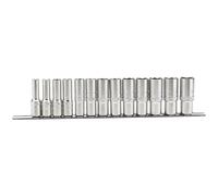 Imperial Deep Socket on a Metal Rail, 1/2" Sq Dr (13 Piece)