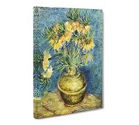 Imperial Fritillaries By Vincent Van Gogh Canvas Print | Gallery Wrapped 30mm Frame Wall Art | 24x16 inches | Ready to Hang | Impressionist Picture | Living Room Bedroom Lounge Office