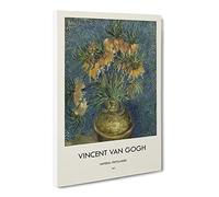 Imperial Fritillaries By Vincent Van Gogh Canvas Print | Gallery Wrapped 30mm Frame Wall Art | 24x16 inches | Ready to Hang | Impressionist Picture | Living Room Bedroom Lounge Office