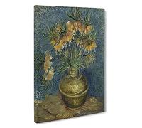 Imperial Fritillaries By Vincent Van Gogh Canvas Print | Gallery Wrapped 30mm Frame Wall Art | 30x20 inches | Ready to Hang | Impressionist Picture | Living Room Bedroom Lounge Office