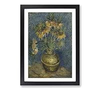 Imperial Fritillaries by Vincent Van Gogh Framed Print | A2 Black Framed Wall Art | Ready to Hang | Modern Historical Picture | Living Room Bedroom Lounge Office