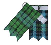 Imperial Kilt Products - Men's Scottish Kilt Flashes with Buckle Adjuster, Plain and Tartan Designs, Acrylic Wool Garters Pointed - Kilt Hose Socks Flashes (Ancient Campbell)