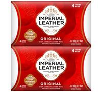 Imperial Leather Bar Soap Original Classic Cleansing Bar, Gentle Skin Care, Bulk Buy, Pack of 8 x 4 bars of 90 g (total 32 bars)