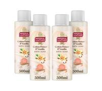 Imperial Leather Comforting Cotton Flower & Vanilla Bath Soak, Rich Indulgent Lather & Long Lasting Luxury Fragrance, Vegan & Cruelty Free 4 x 500ml