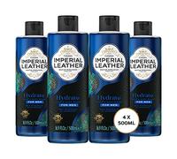 Imperial Leather Hydrate Men Shower Gel 2in1 Hair and Body Wash, Sea Minerals and Oakmoss, Vegan and Cruelty Free Shower Gel, Bulk Buy, Pack of 4 x 500 ml