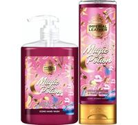 Imperial Leather MAGIC POTION 3 piece GIFT SET - Bodywash 250ml + Handwash 475ml + FURRY COSMETICS CASE