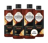 Imperial Leather Men Signature Shower Gel 2in1 Body Wash, White Leather and Oud, Vegan and Cruelty Free, Bulk Buy, Pack of 4 x 500 ml