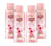 Imperial Leather Pampering Mallow & Rose Milk Bath Soak, Rich Indulgent Lather & Long Lasting Luxury Fragrance, Vegan & Cruelty Free 4 x 500ml