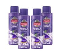 Imperial Leather Relaxing Lavender & Wild Iris Bath Soak, Rich Indulgent Lather & Long Lasting Luxury Fragrance, Vegan & Cruelty Free 4 x 500ml