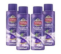 Imperial Leather Relaxing Lavender & Wild Iris Bath Soak, Rich Indulgent Lather & Long Lasting Luxury Fragrance, Vegan & Cruelty Free 4 x 500ml