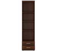 Imperial Mahogany Effect Narrow Open Shelving Cabinet