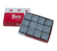 Imperial Master Billiard Pool Chalk, Pack of 12 Cubes, Grey, with Protective Box - Professional Billiards Chalk for Smooth, Even Coating on Cue Tip - Pool Table Accessories Gifts for Men (18-336)
