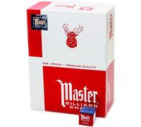 Imperial Master Billiard Pool Chalk, Pack of 144 Cubes, Blue, with Protective Box - Professional Billiards Chalk for Smooth, Even Coating on Cue Tip - Pool Table Accessories Gifts for Men