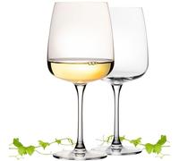Imperial Milano Large Square White Wine Glasses 480 ml Set of 2 Chardonnay Glass Made of Crystalline Glass Dishwasher Safe