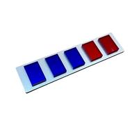Imperial Officer Rank Bar - Imperial Navy Commander - Original Trilogy Dimensions - Made from 3mm Acrylic and fitted with a self adhesive Name Badge Magnet on the back.