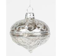 Imperial Oval Shaped Silver Trinket Christmas Decoration by Sass & Belle