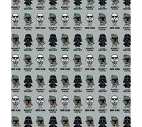 Imperial Quotes Star Wars Cotton Print Fabric by The Metre 110cm Wide, Grey (100% Cotton, Genuine Licensed Fabric, Ideal for Crafts, Quilting, Sewing)
