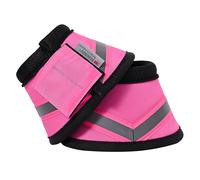Imperial Riding Bell Boots IRH Reflective, 3M Reflectors, Shock Resistant, Heavy Duty Fastening, Safe & Durable for Training and Riding, Pink, S
