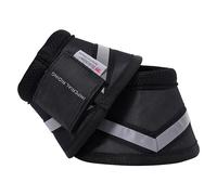 Imperial Riding Bell Boots IRH Reflective, 3M Reflectors, Shockproof, Heavy Duty Fastening, Safe & Durable for Training and Riding, Black, M