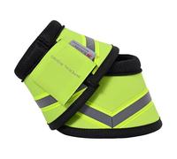 Imperial Riding Bell Boots IRH Reflective, 3M Reflectors, Shockproof, Heavy Duty Fastening, Safe & Durable for Training and Riding, Yellow, M