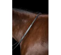 Imperial Riding Black Rubber Reins with Spots Grip Pattern with Stoppers Rubber and Leather Reins
