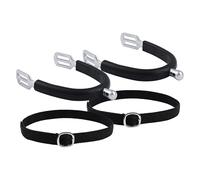 Imperial Riding Children's Basic Spores with Spur Straps and Silicone Sleeve Silver 20mm