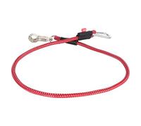 Imperial Riding Elastic Trailer Tie with Panic Hook and Carabiner, 120 cm, Tango Red